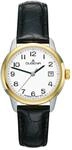Dugena Damen Armbanduhr Vega Leder 29mm schwarz-silber-gold