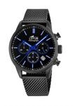 Lotus Herrenuhr Analog aus Edelstahl 316l Schwarz | Quarzwerk, Chronograph, Kalender,