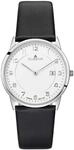 Dugena Herren Armbanduhr Modena XL Leder 38mm schwarz/wei&szlig;