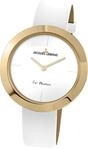 JACQUES LEMANS Damenuhr La Passion Lederarmband massiv Edelstahl ip-Gold 1-2031F