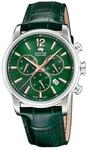 JAGUAR Swiss Made Herrenuhr Chronograph aus Leder Gr&uuml;n | Quarzuhr, Kalender,