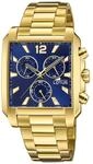 Lotus Herrenuhr Analog aus Edelstahl 316l Goldfarben | Quarzwerk, Chronograph,