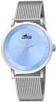 Lotus Damen Uhr Analog aus Edelstahl 316L Silber - Quarzwerk - Mineralglas