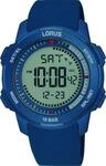 LORUS Herren Digital Quarz Uhr mit Silikon Armband,Blau