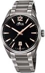 Lotus Herrenuhr Analog aus Edelstahl 316l Grau | Quarzwerk, Kalender,