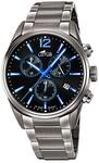 Lotus Herrenuhr Analog aus Edelstahl 316l Grau | Quarzwerk, Chronograph, Kalender,