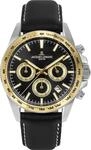 Jacques Lemans Analoge Herrenuhr Quarz mit Edelstahlarmband Mid-39615, Schwarz