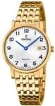Festina Swiss Made Damenuhr Analog aus Edelstahl 316l Goldfarben | Quarzwerk,