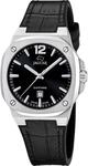 JAGUAR Swiss Made Damen Uhr Analog Leder Schwarz - Quarz - Saphirglas robust -...