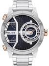 Police Herren Armbanduhr Vibe in der Farbe Silber mit Edelstahlarmband,