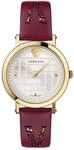 Versace Medusa Chain Uhr f&uuml;r Damen in der Farbe Rot mit Armband aus Leder,