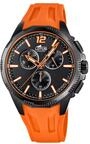 Lotus Herrenuhr Analog aus Kautschuk Orange | Quarzwerk, Chronograph,