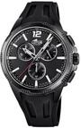 Lotus Herrenuhr Analog aus Kautschuk Schwarz | Quarzwerk, Chronograph,