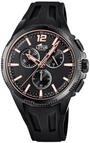 Lotus Herrenuhr Analog aus Kautschuk Schwarz | Quarzwerk, Chronograph,