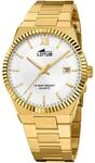 Lotus Herrenuhr Analog aus Edelstahl 316l Goldfarben | Quarzwerk, Kalender,