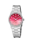 Lotus Damen Uhr Analog aus Edelstahl 316L Silber - Quarzwerk - Mineralglas