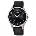 Lotus Uhr F&uuml;r Herren 18518/4 Correa Clasico Silber Edelstahl Case SchwarzLeder Band