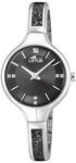 Lotus Damen Uhr Analoge aus Edelstahl 316L Silber - Quarzwerk - Mineralglas