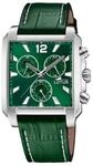 Lotus Herrenuhr Analog aus Leder Gr&uuml;n | Quarzwerk, Chronograph, Widerstandsf&auml;higes