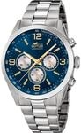 Lotus Herrenuhr Analog aus Edelstahl 316l Silberfarben | Quarzwerk, Chronograph,