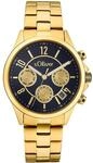 s.Oliver Armbanduhr Damen Multifunktion Analog, mit Edelstahl Armband, 5 bar
