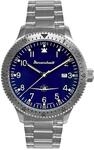 Messerschmitt Flieger-Armbanduhr f&uuml;r Herren Stahl/Blau ME-108DR-MB