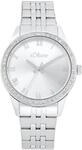 s.Oliver Armbanduhr Damen Quarzuhr Analog, mit Edelstahl Armband, Silber, 5 bar