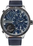 Police Herrenuhr Quarz Edelstahl 52mm, Ziffernblatt Blau, Wasserdicht 5 bar,