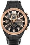 Police Herrenuhr Quarz Edelstahl Rose-Gold 47mm, Ziffernblatt Schwarz,...