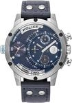 Police Unisex Erwachsene Analog Quarz Uhr mit Leder Armband PL15983JS.03