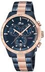 Lotus Herren Analog Uhr Edelstahl 316L Blau - Quarz - Chronograph - Kalender -