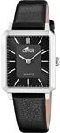 Lotus Damen Uhr Analog Leder Schwarz - Quarzwerk - Mineralglas hochresistent - 5 ATM