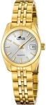 Lotus Damenuhr Analog aus Edelstahl 316l Goldfarben | Quarzwerk, Widerstandsf&auml;higes