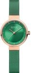 BERING Damen Solar Uhr | Armbanduhr 27 mm Edelstahlgeh&auml;use und Sunray...