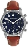 Messerschmitt Herren-Fliegeruhr Chronograph Braun/Blau ME-4544P-L