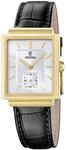 Festina Herrenuhr aus goldfarbenem, PVD-beschichtetem Edelstahl mit Lederarmband