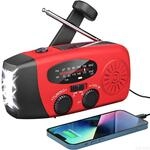 Notfall-Solarradio,Solarbaby Selbstbetriebenes Kurbelradio mit LED-Taschenlampe,