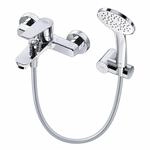 AM.PM Hit Wannenarmatur mit Handbrause, Schlauch und Halter, Chrom 