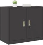 vidaXL Aufbewahrungsschrank Schwarz 80 x 40 x 70 cm Stahl