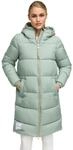 MARIKOO Damen Winterjacke (S-3XL) - Steppjacke, lang geschnitten, gef&uuml;tterte Kapuze