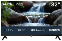 SABA SA32Z1QF QLED Fernseher 32 Zoll Smart TV Full HD Aufl&ouml;sung WebOS | Dolby Audio