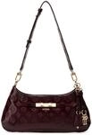 GUESS Schultertasche Carmella Shoulder Bag Burgundy Logo weinrot