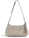 GUESS Schultertasche Carmella Hobo Bone Logo beige