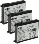 vhbw 3x Akku kompatibel mit Unitech PT630D | HT630, PT630, HT650, PT650