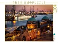 Puzzle &middot; Historische Landungsbr&uuml;cken und Hafenkr&auml;ne an der Elbe | Wenn der...