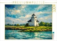 Puzzle &middot; Leuchtturm Juelssand | Ein stiller K&uuml;stenmoment im weiten Marschland...