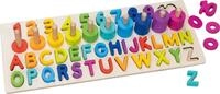goki 58357 Alphanumerisches Puzzle, Holz, 42,5 x 18 x 7 cm, ABC und Zahlen 0-9,