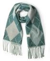Street One Damen Langer Schal mit Fransen und Argyle-Muster | stormy green A