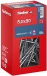 fischer Spanplattenschraube PowerFast II 5,0 x 80 Senkkopf TX20 gvz 55 ST 