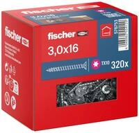 fischer Spanplattenschraube PowerFast II 3,0 x 16 Senkkopf TX10 gvz 320 ST 